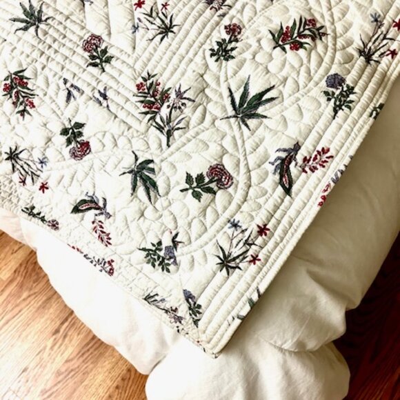 Vintage en fil d'Indienne quilt - Picture 4 of 9